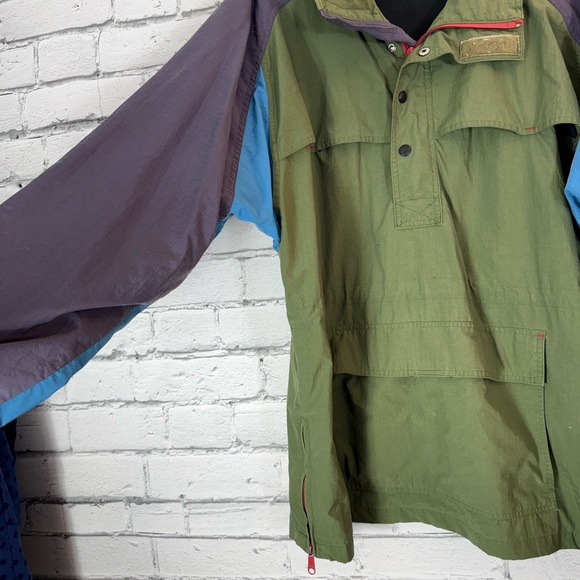 Sport Designs 1980s/1990s Vintage Green Purple Anorak Windbreaker Jacket Large - Picture 6 of 14